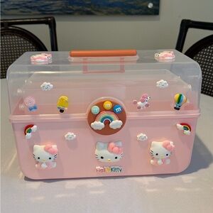 New Hello Kitty Pink Storage Box caboodle style